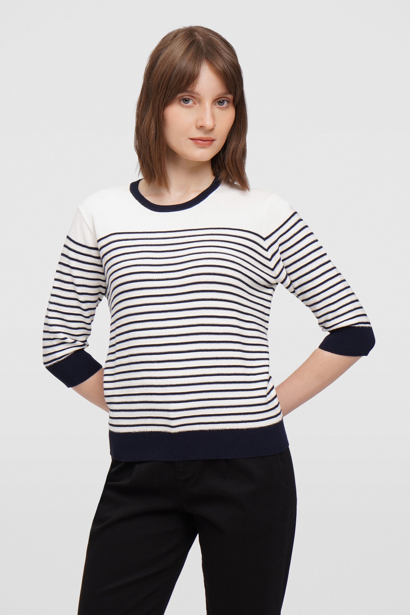 Striped 3/4 Tee