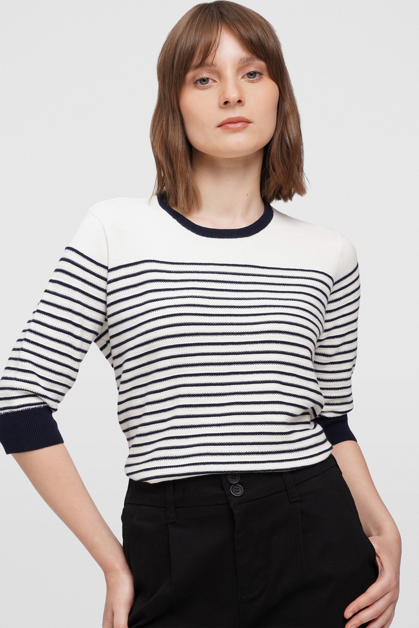 Striped 3/4 Tee