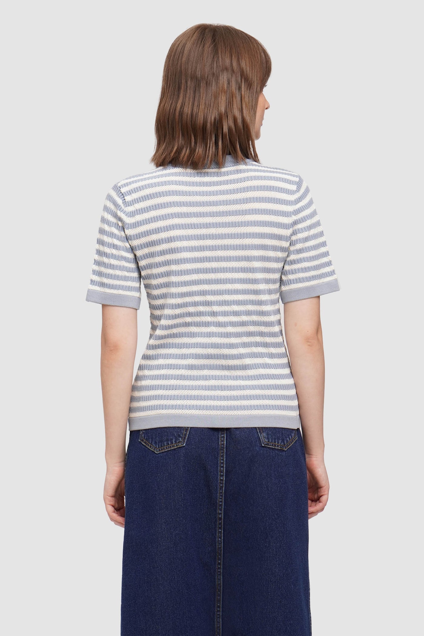 Textured Ribbing Striped Tee