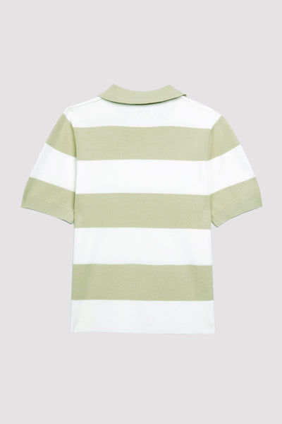 Stripe V-Neck Polo