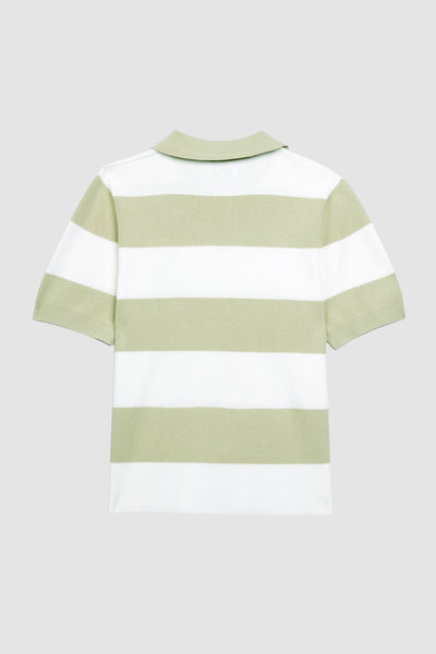 Stripe V-Neck Polo