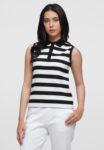 Sleeveless Pique Polo
