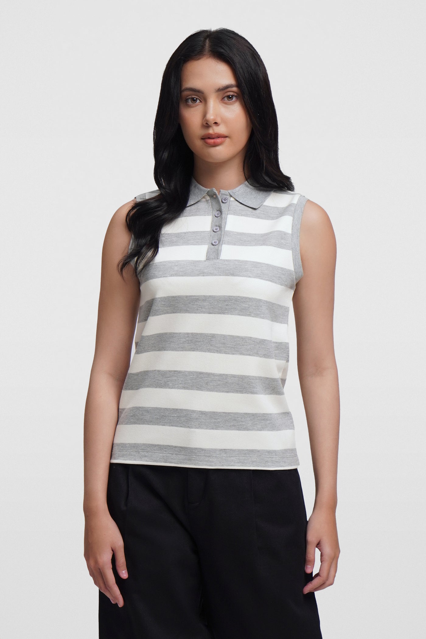 Sleeveless Pique Polo