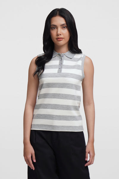 Sleeveless Pique Polo