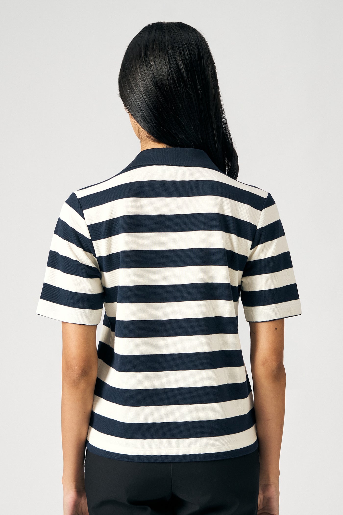 Striped Pique Polo