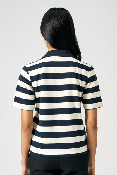 Striped Pique Polo