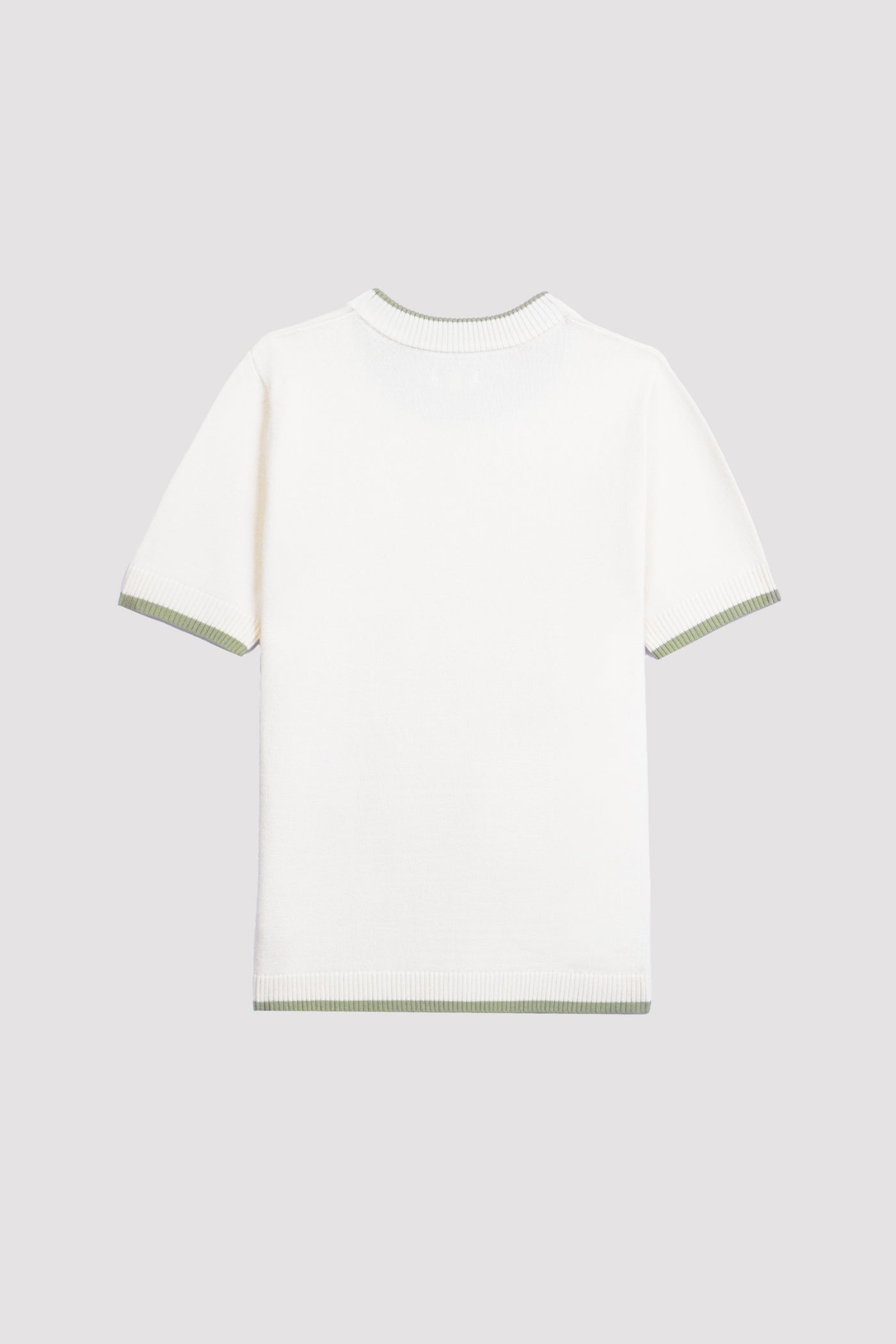 Flat Knit Tee With Contrast Tipping