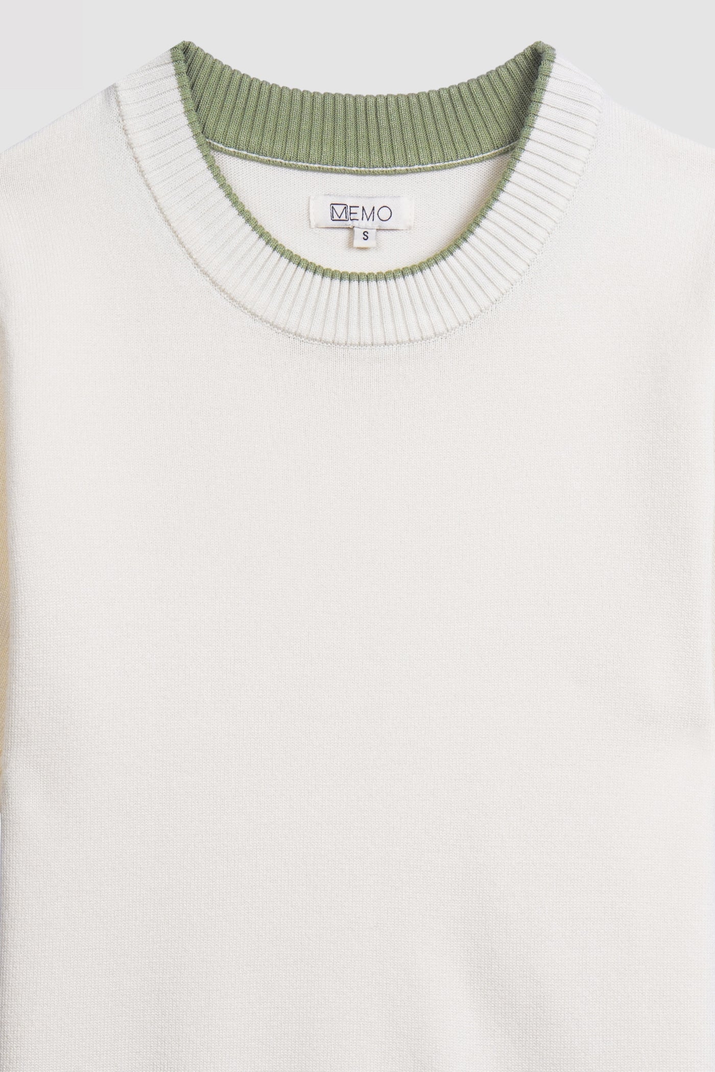 Flat Knit Tee With Contrast Tipping