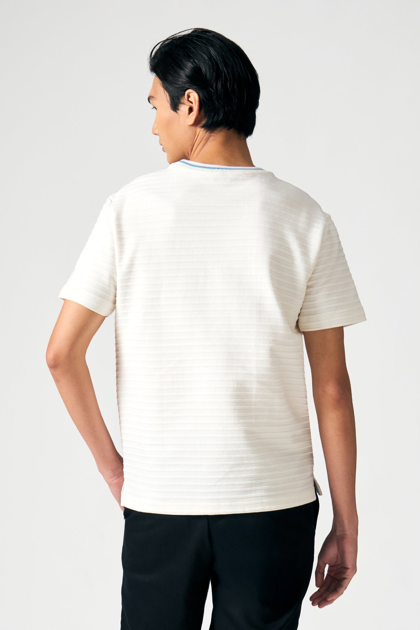 Textured Striped Rib T-Shirt
