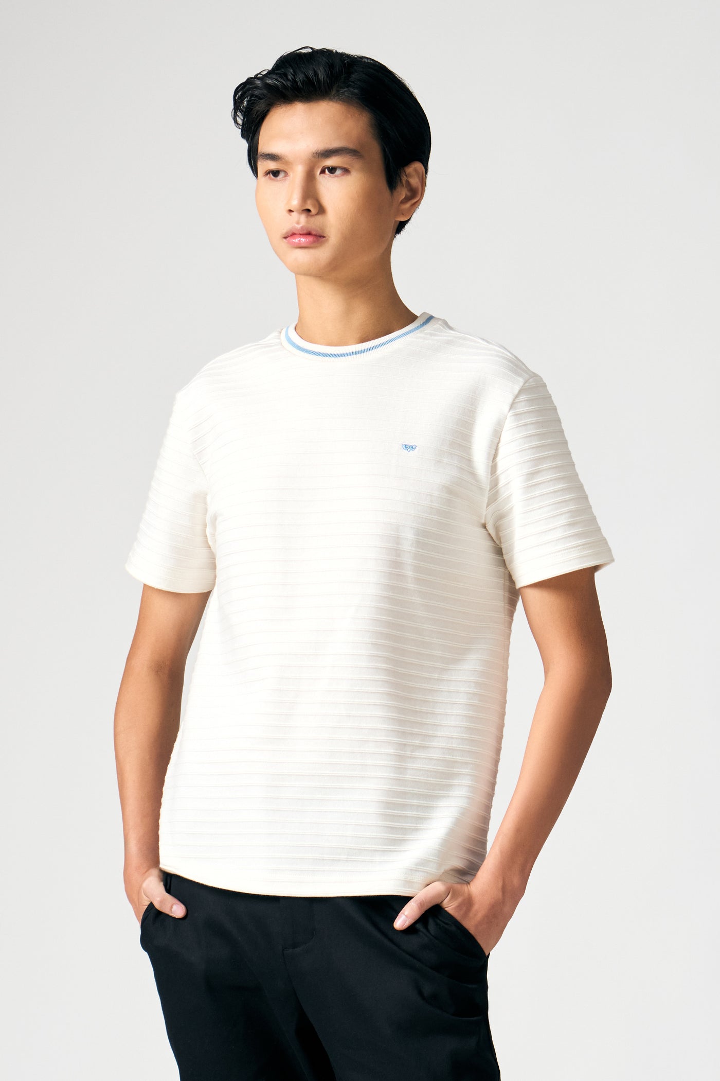 Textured Striped Rib T-Shirt
