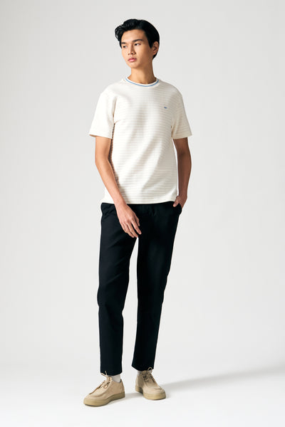 Textured Striped Rib T-Shirt