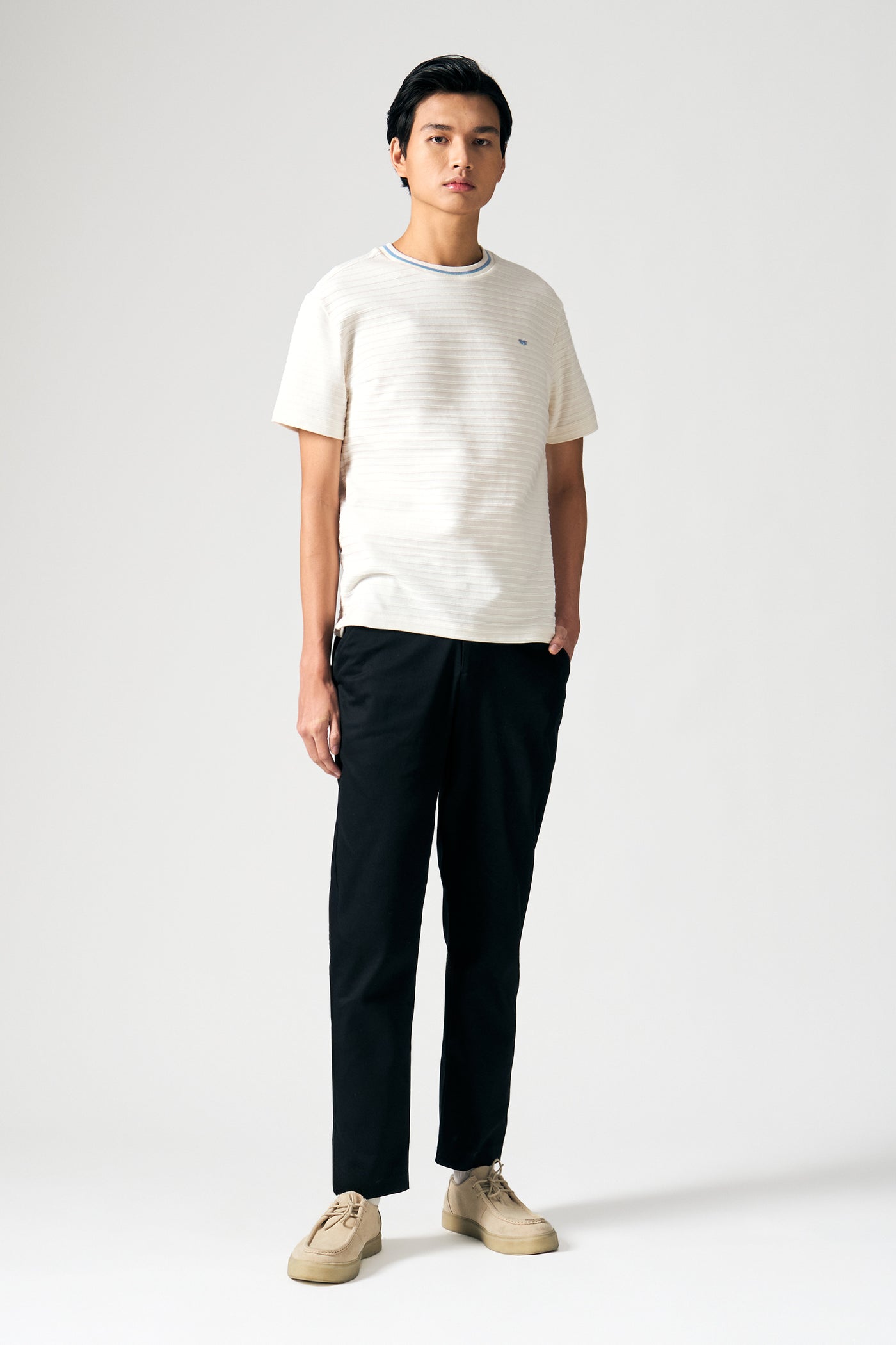 Textured Striped Rib T-Shirt