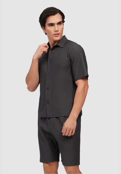 Pleated Short Sleeve Shirt