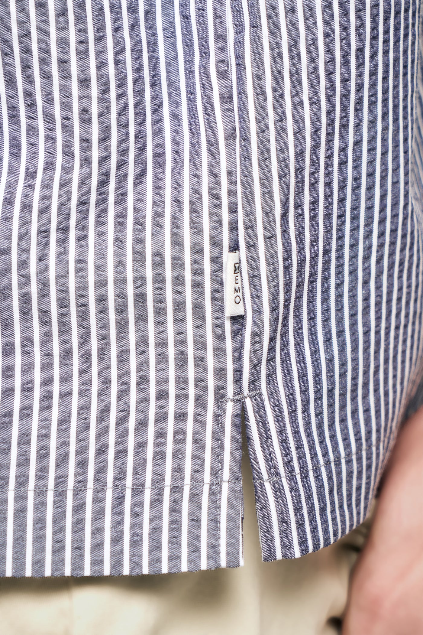 Seersucker Boxy Striped Shirt