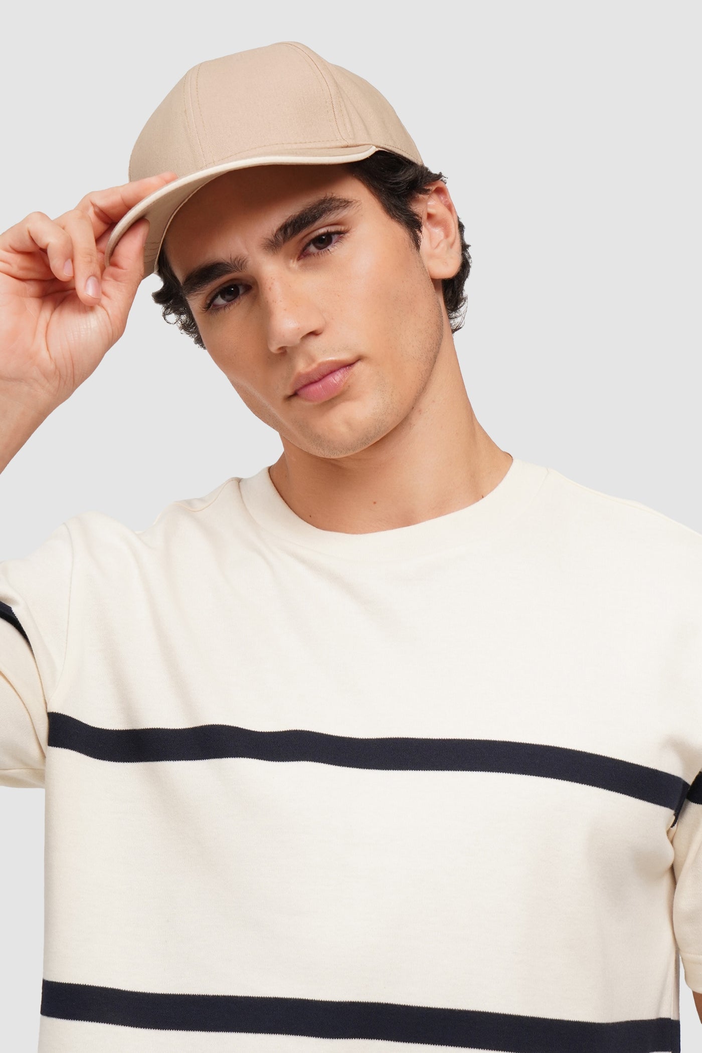 Twill Baseball Cap With Contrast Piping Detail