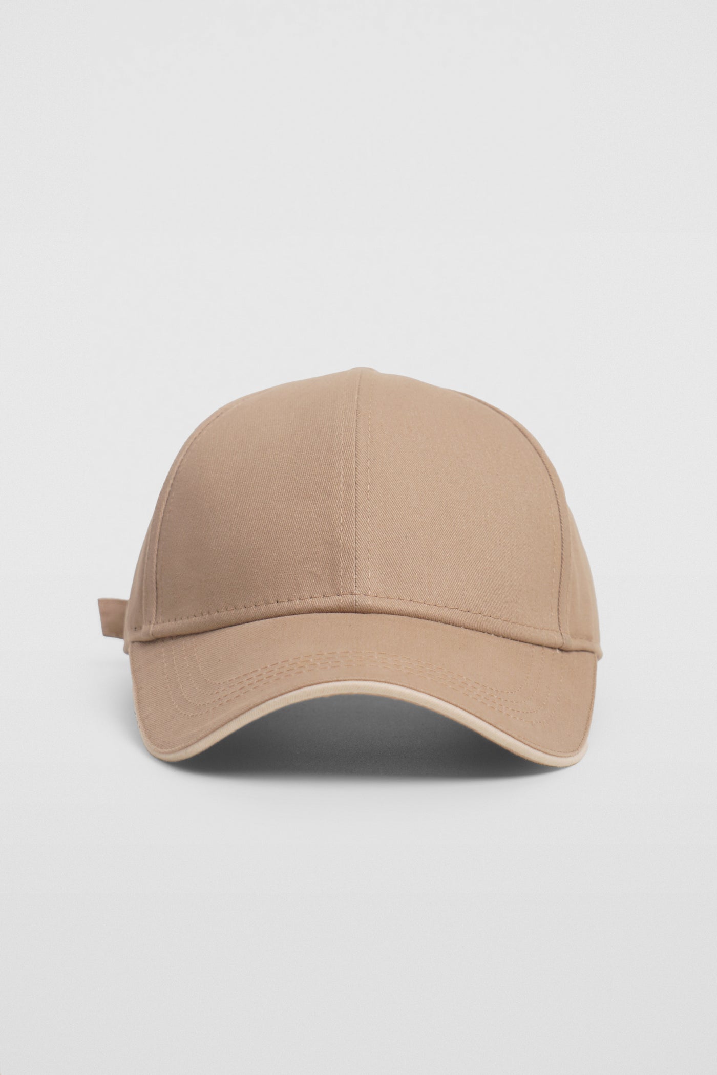 Twill Baseball Cap With Contrast Piping Detail