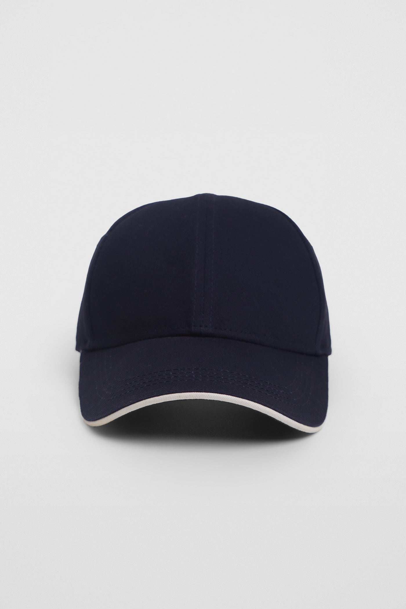 Twill Baseball Cap With Contrast Piping Detail