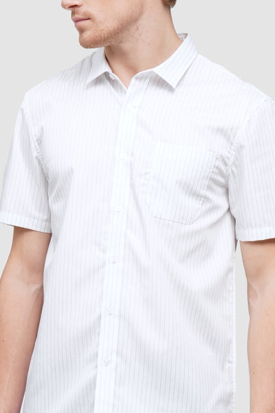 Easy Iron Striped Short Sleeve Shirt
