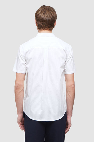Easy Iron Striped Short Sleeve Shirt