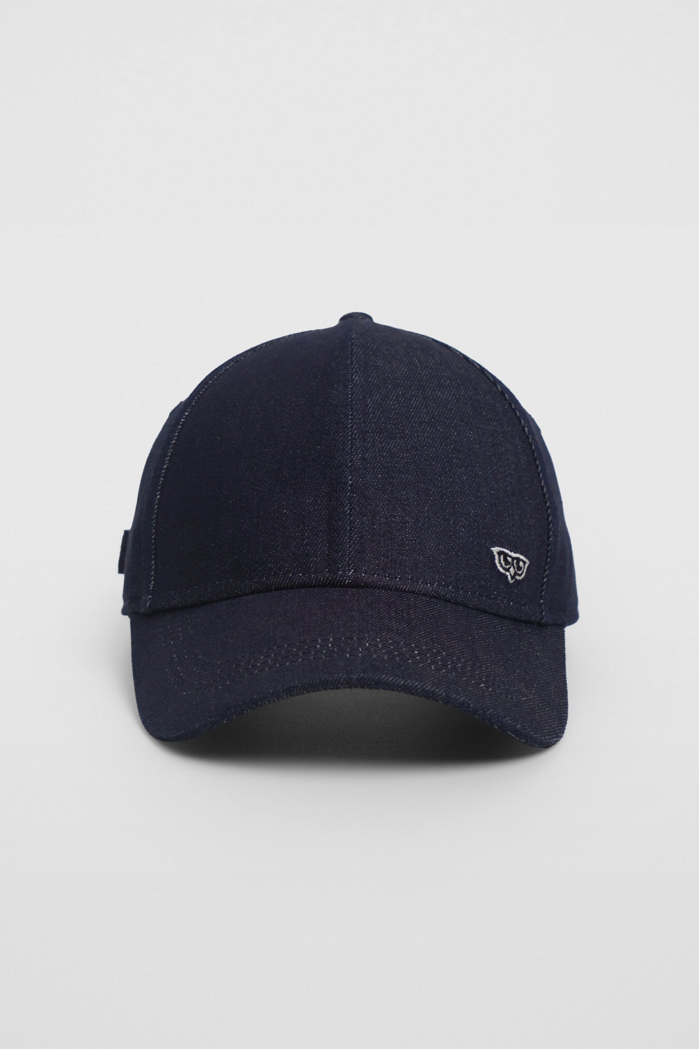 Denim Baseball Cap With Embroidery