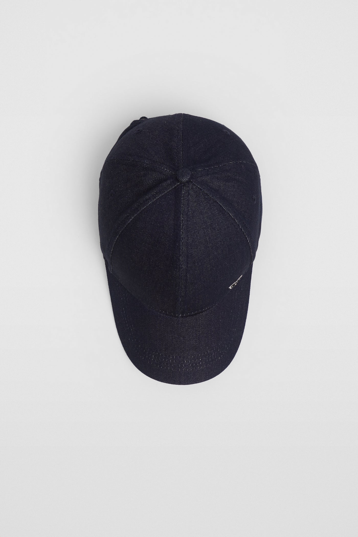 Denim Baseball Cap With Embroidery