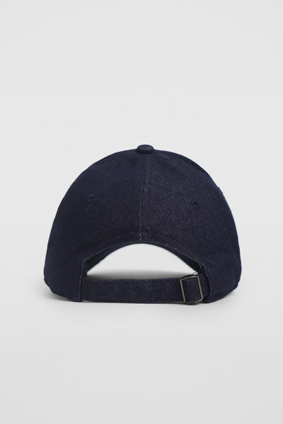 Denim Baseball Cap With Embroidery