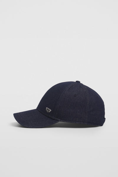 Denim Baseball Cap With Embroidery