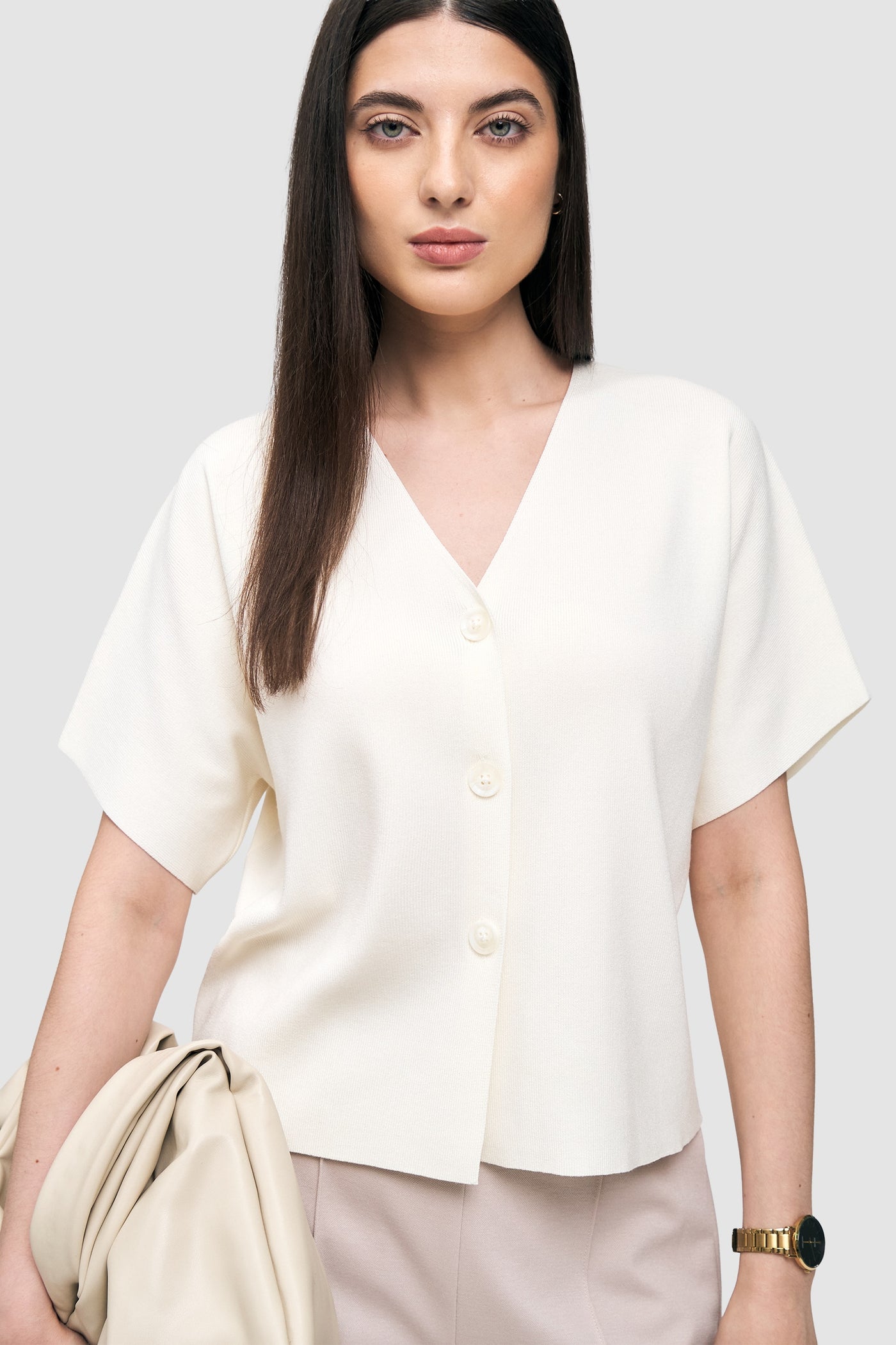 Buttoned Knit Top