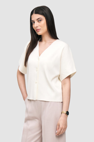 Buttoned Knit Top