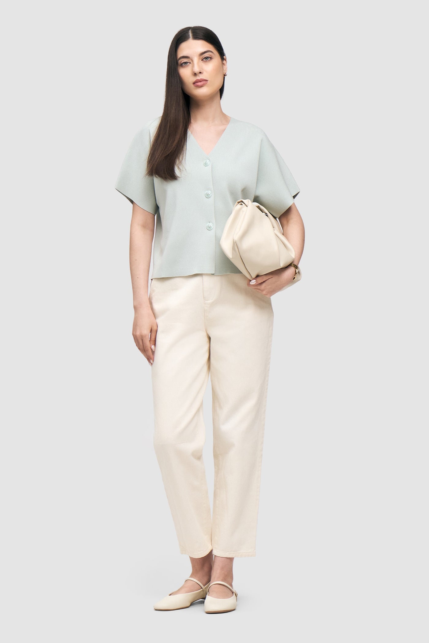 Buttoned Knit Top