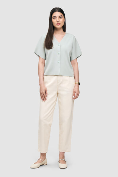 Buttoned Knit Top