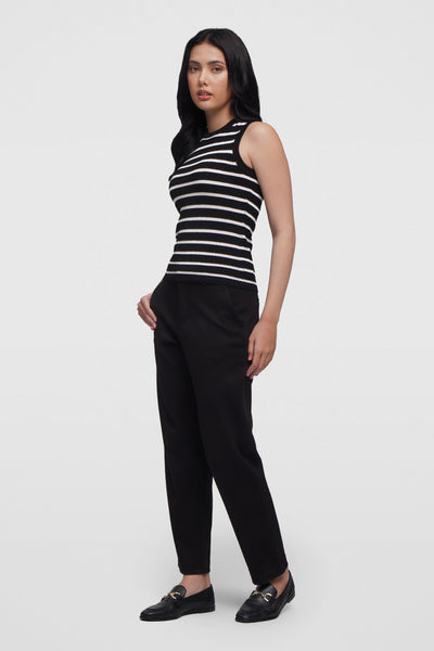 Textured Striped Sleeveless Top
