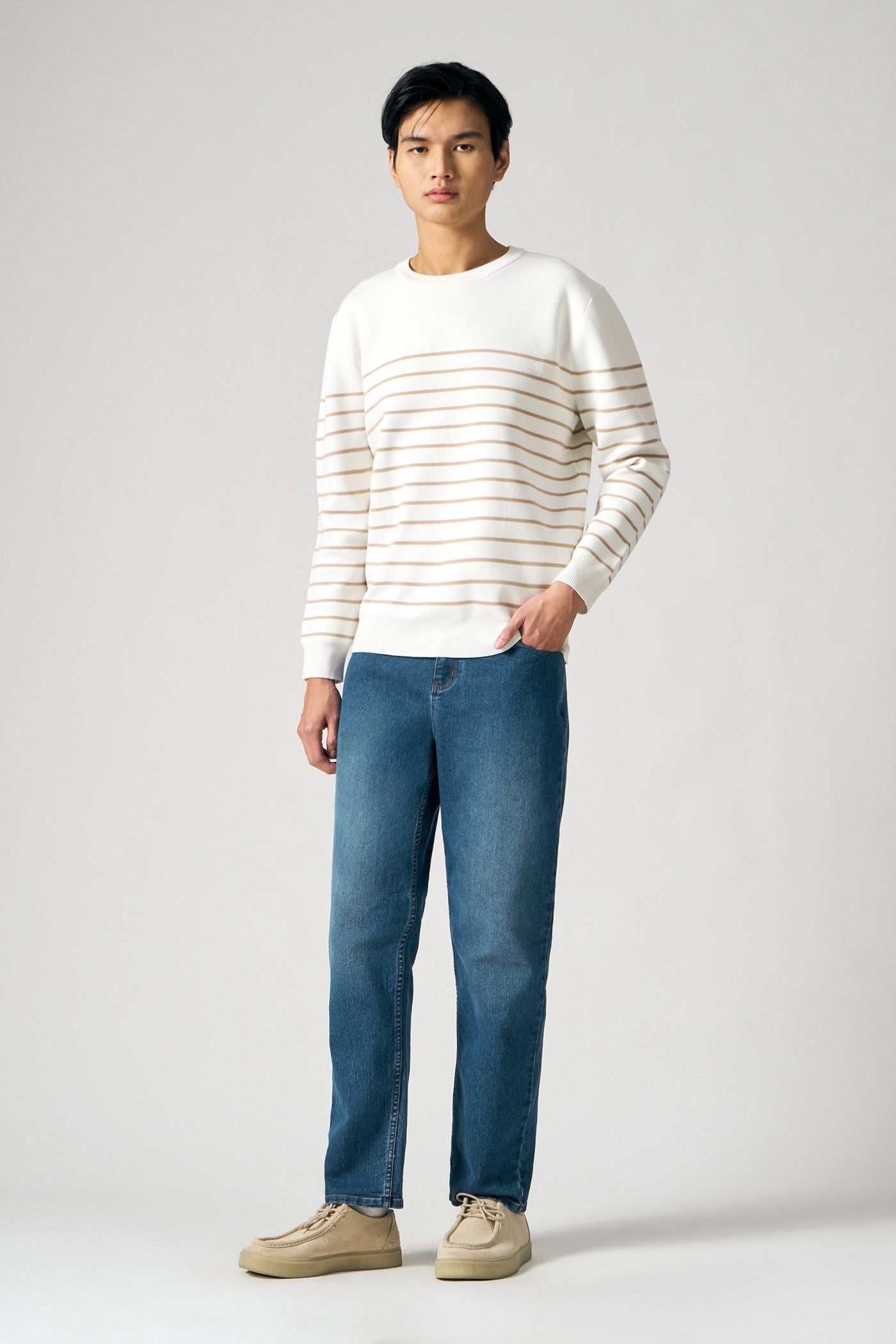 Tapered Stretch Denim