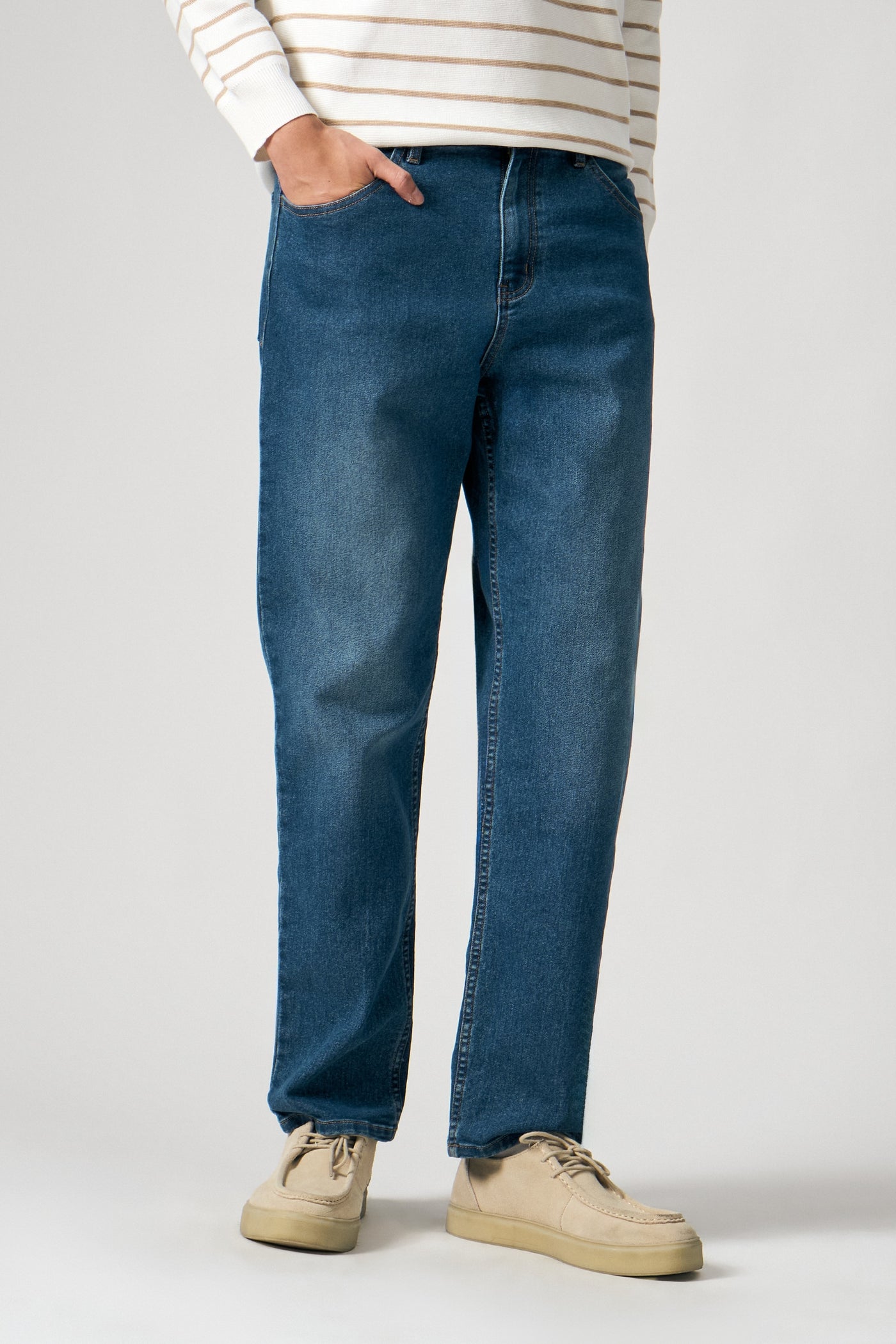 Tapered Stretch Denim