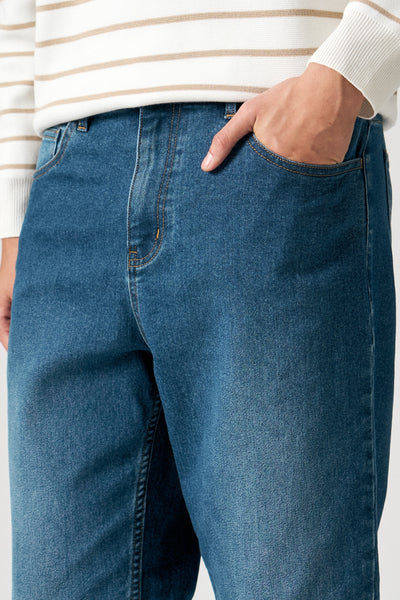 Tapered Stretch Denim