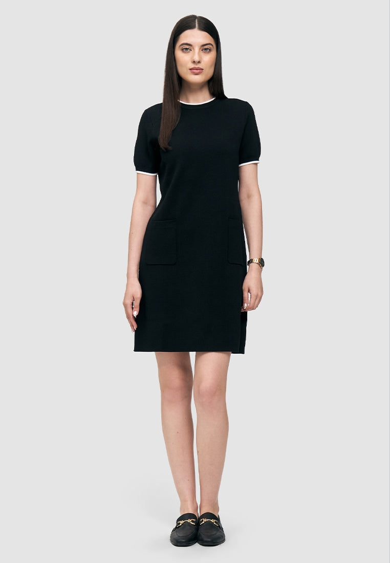 Short Sleeve Flat Knit Dress