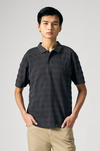 Textured Stripe Polo