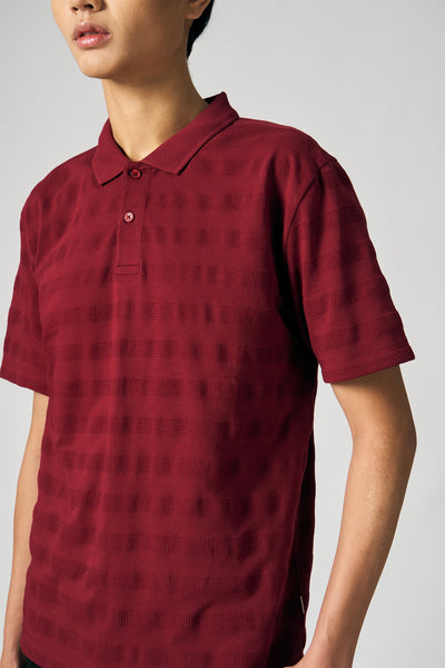 Textured Stripe Polo