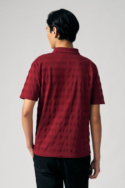 Textured Stripe Polo