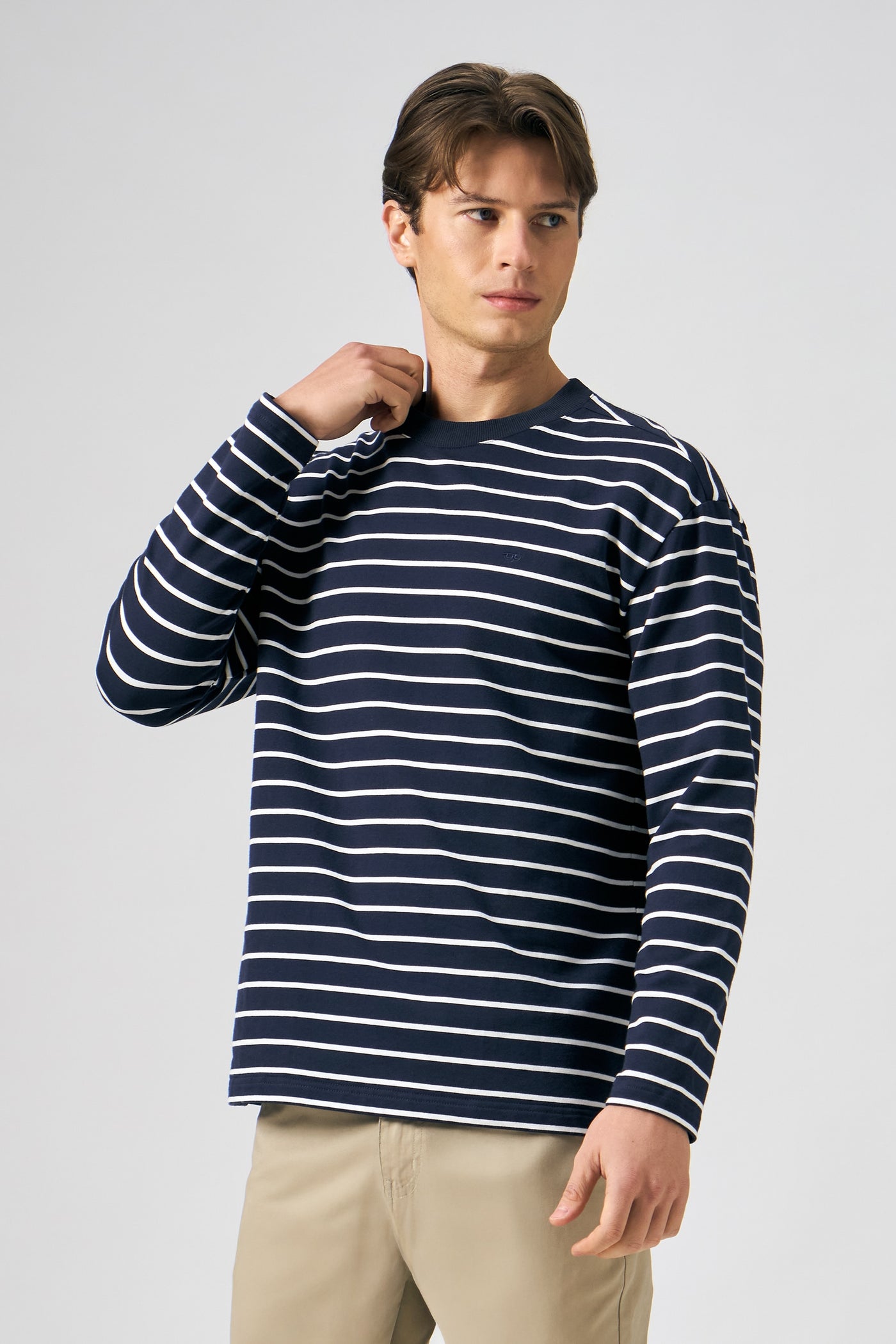 Regular Fit Long Sleeve Striped T-Shirt
