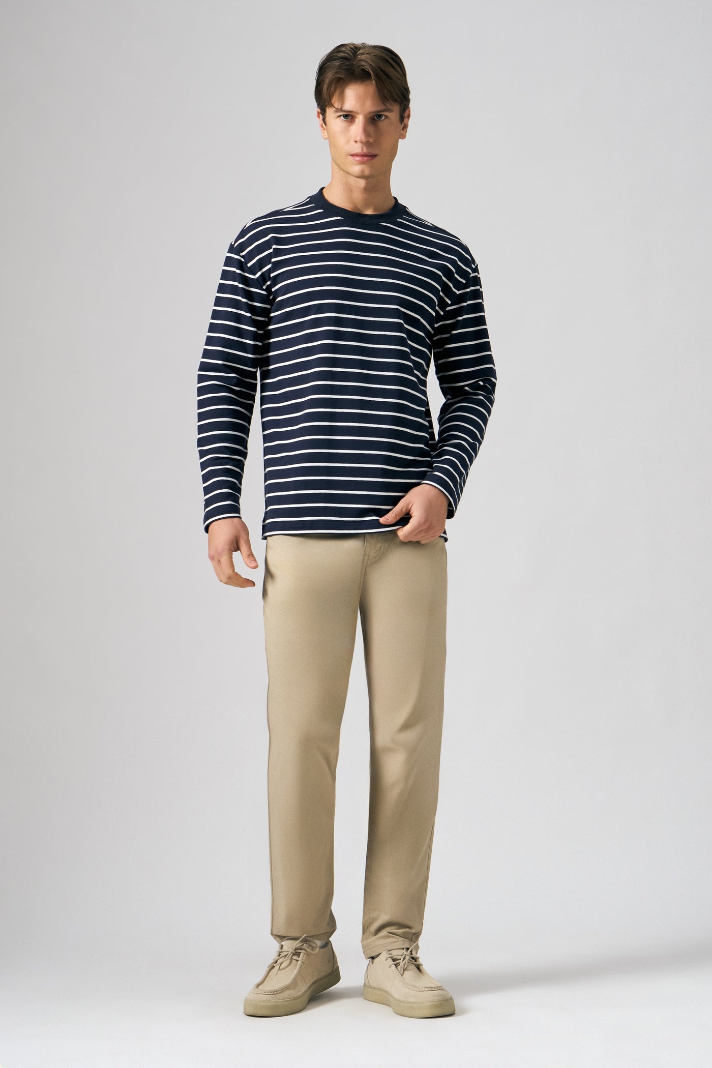 Regular Fit Long Sleeve Striped T-Shirt