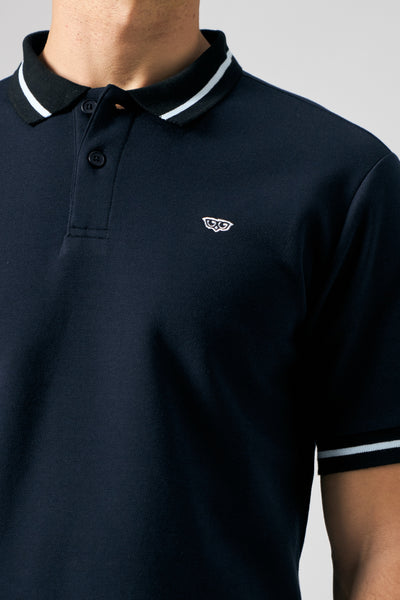 Pique Polo with Jacquard Collar