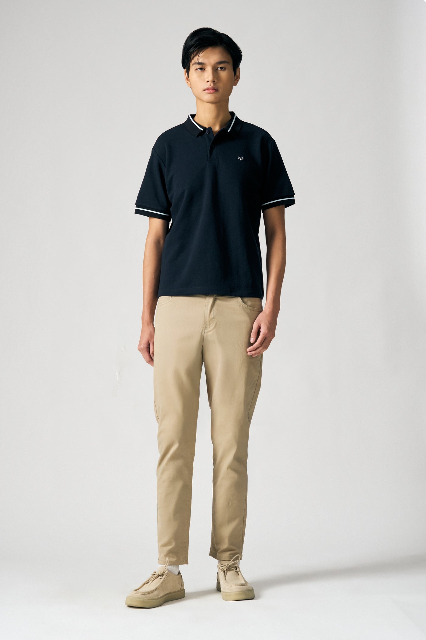 Pique Polo with Jacquard Collar