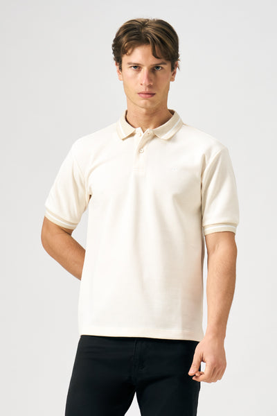 Pique Polo with Jacquard Collar