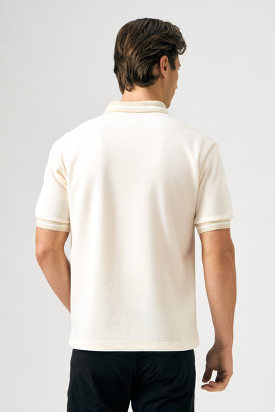 Pique Polo with Jacquard Collar