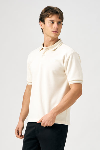 Pique Polo with Jacquard Collar