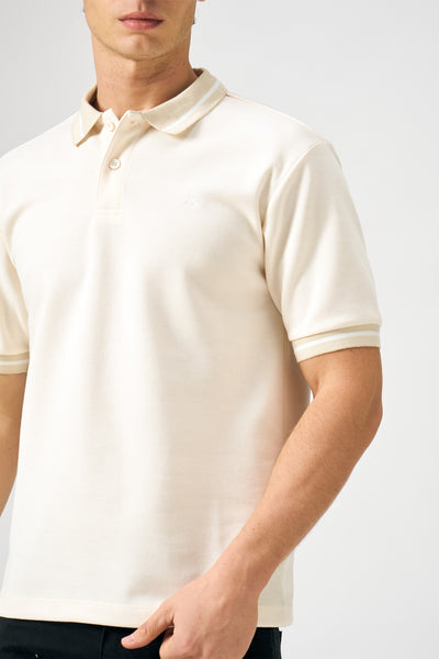 Pique Polo with Jacquard Collar