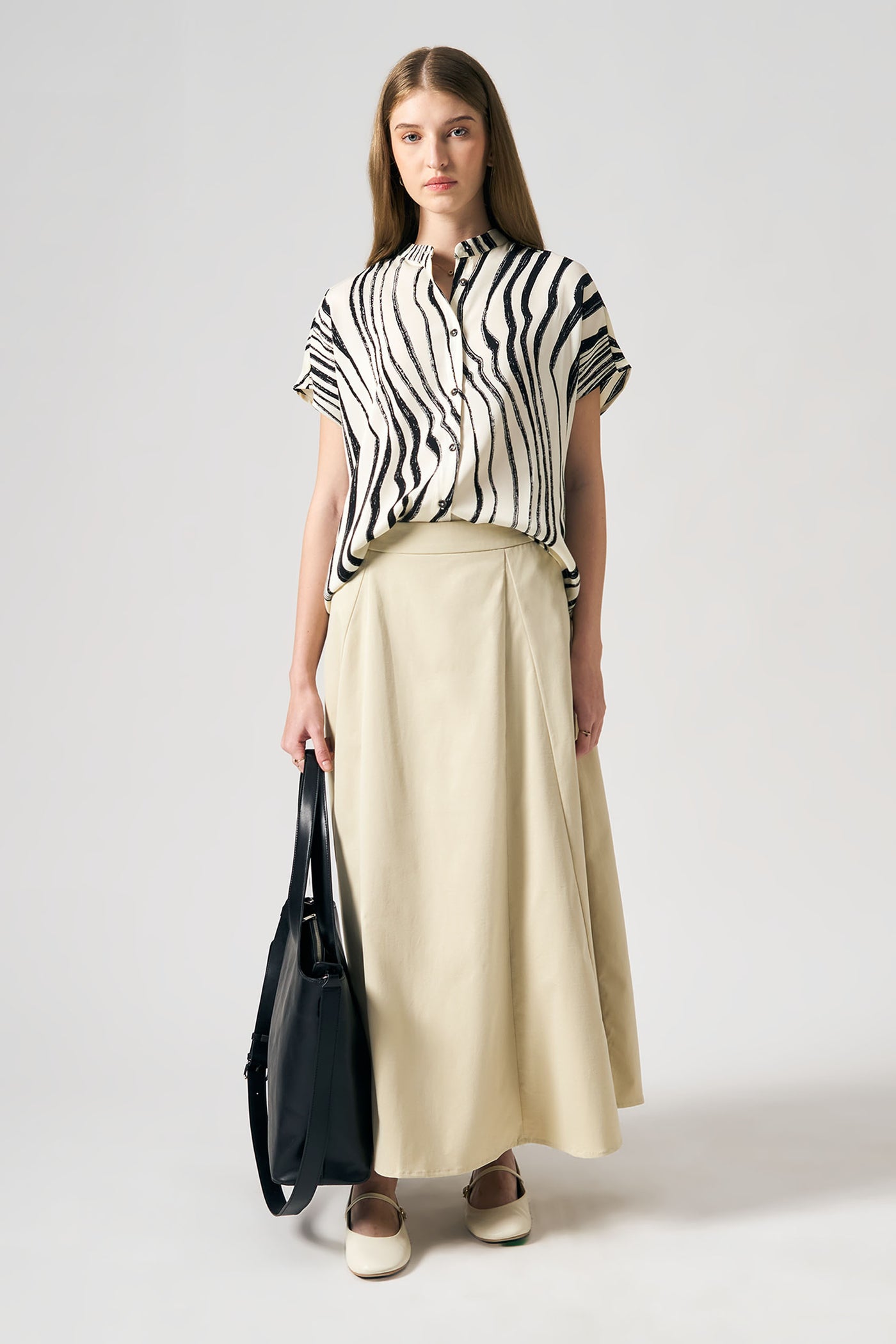 Printed Extended Sleeve Top