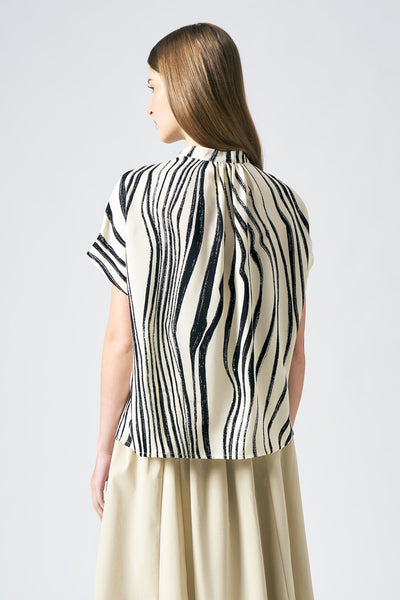 Printed Extended Sleeve Top