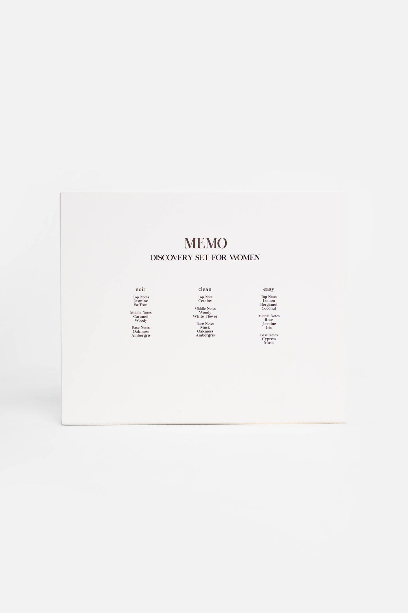 Discovery Set For Her (Easy, Clean, Noir) Set Of 3 With Bag Charm